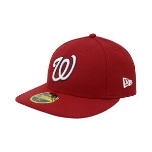 New Era 59Fifty Men's Washington Nationals Red Fitted Low Profile Hat